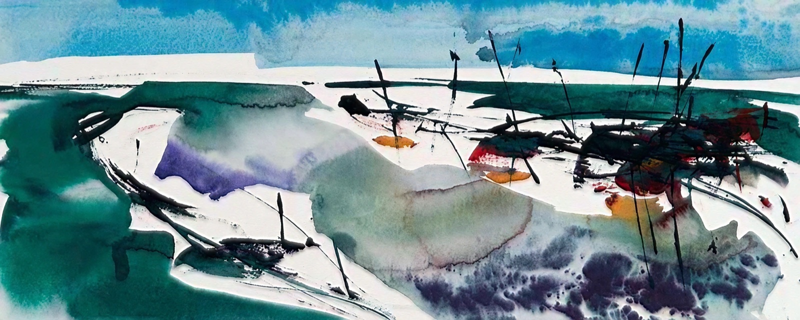 Aquarel van Johan Meeske, 2012.