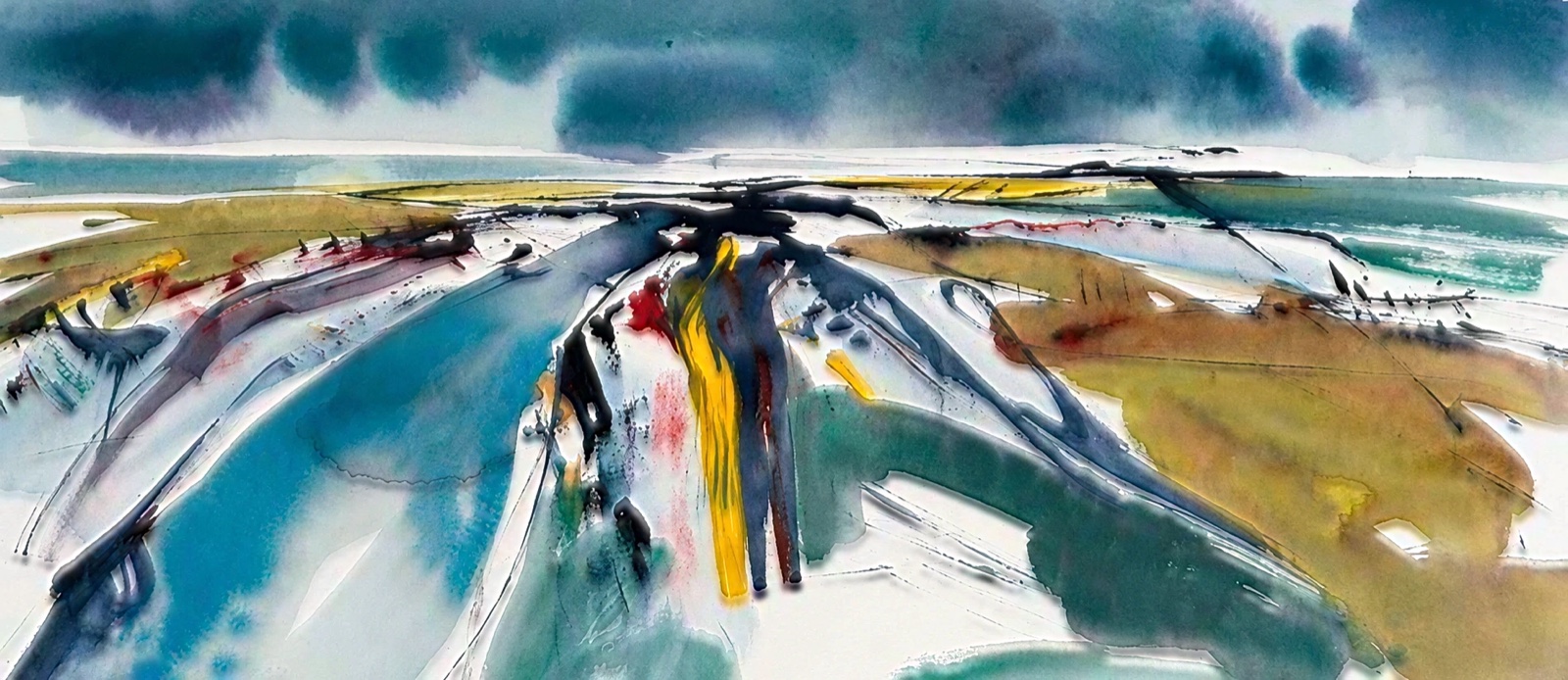 Aquarel van Johan Meeske, 2012.