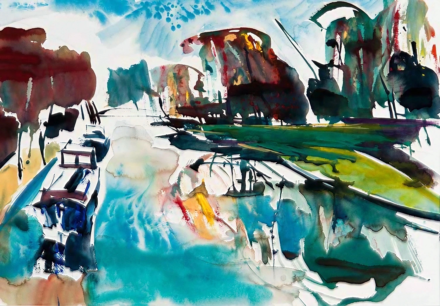 Aquarel van Johan Meeske, 2012.