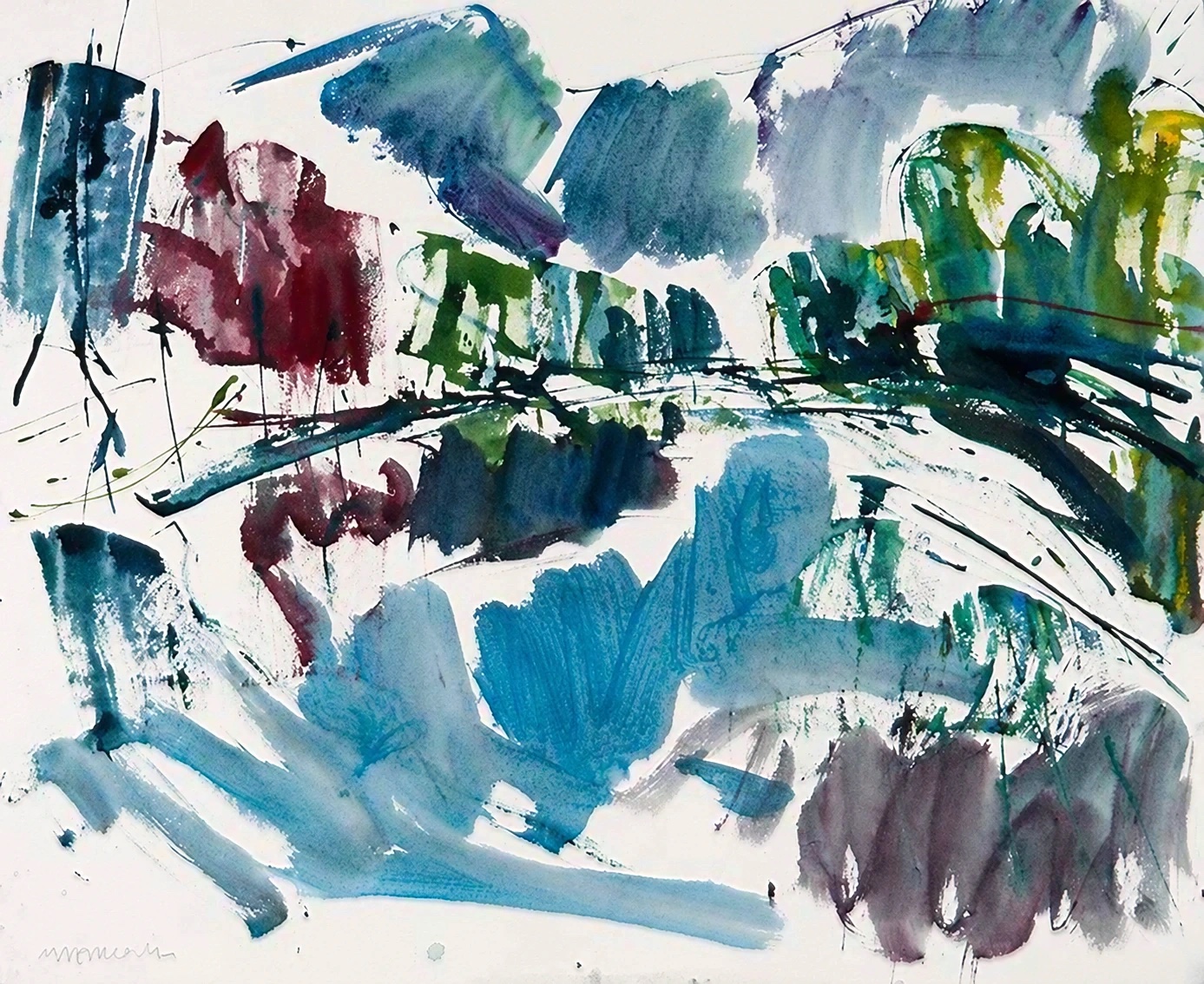 Aquarel van Johan Meeske, 2013.
