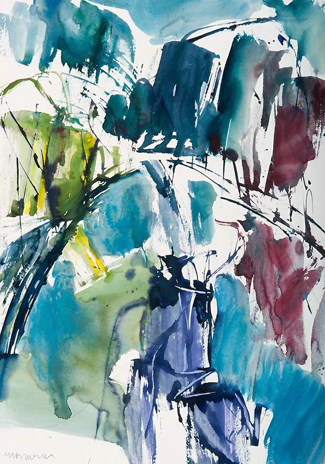 Aquarel van Johan Meeske, 2013.