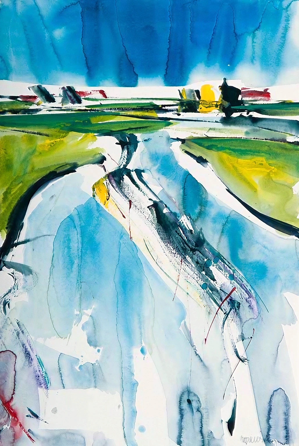 Aquarel van Johan Meeske, 2013.