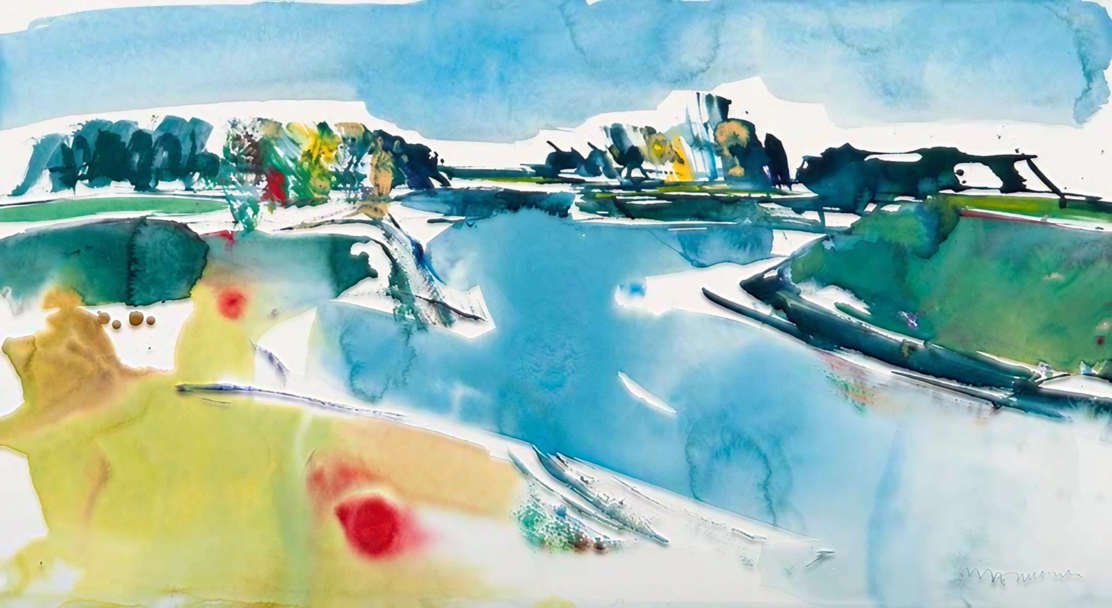 Aquarel van Johan Meeske, 2013.