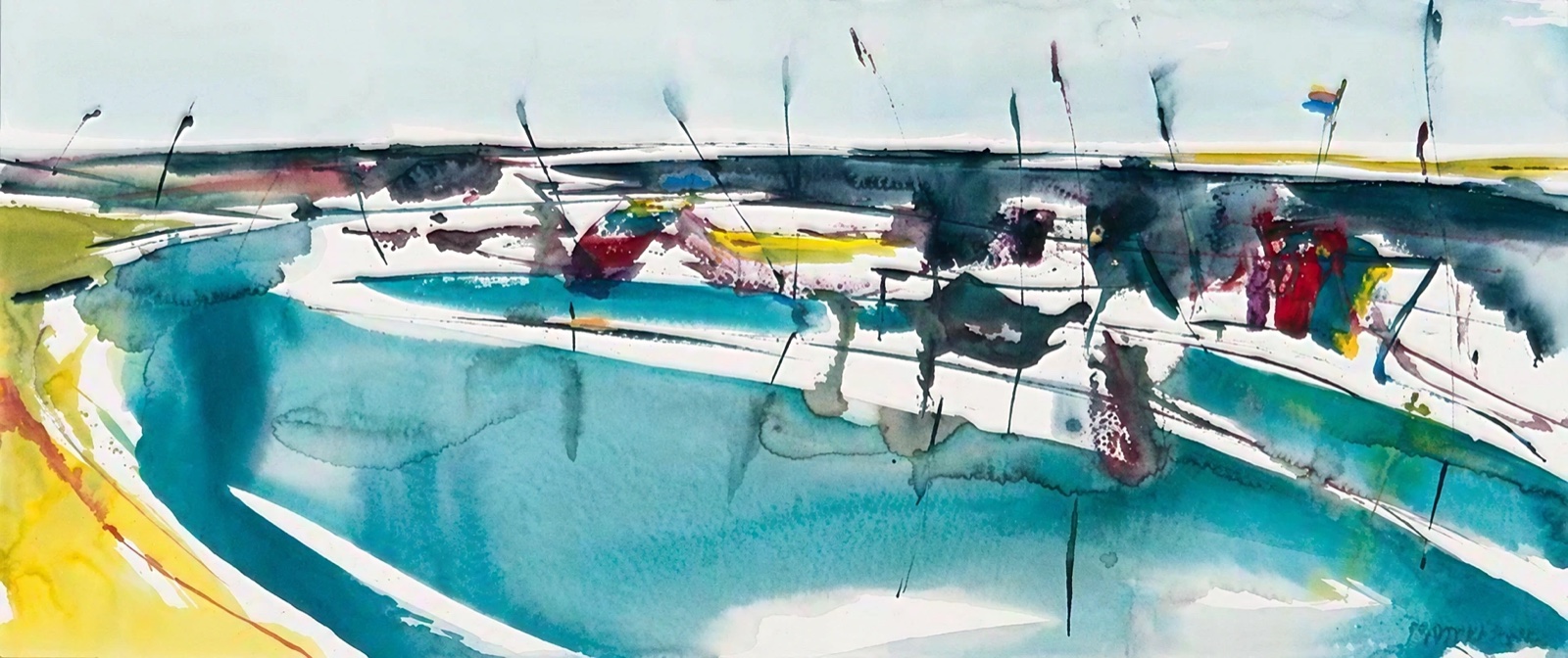 Aquarel van Johan Meeske, 2013.