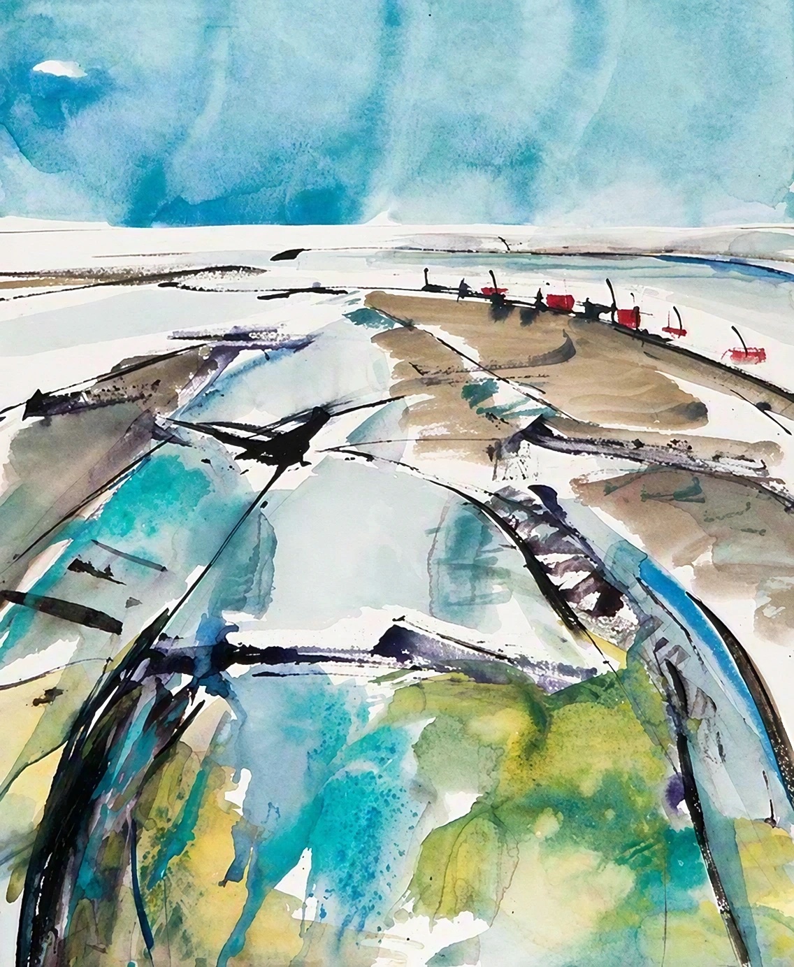 Aquarel van Johan Meeske, 2014.