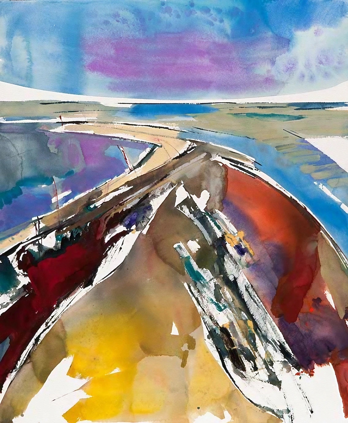 Aquarel van Johan Meeske, 2014.