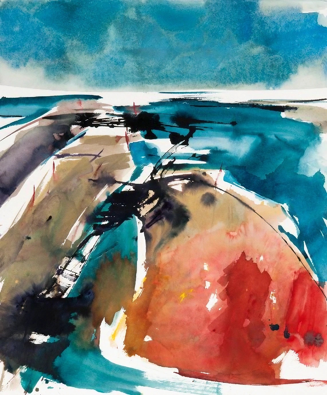 Aquarel van Johan Meeske, 2015.
