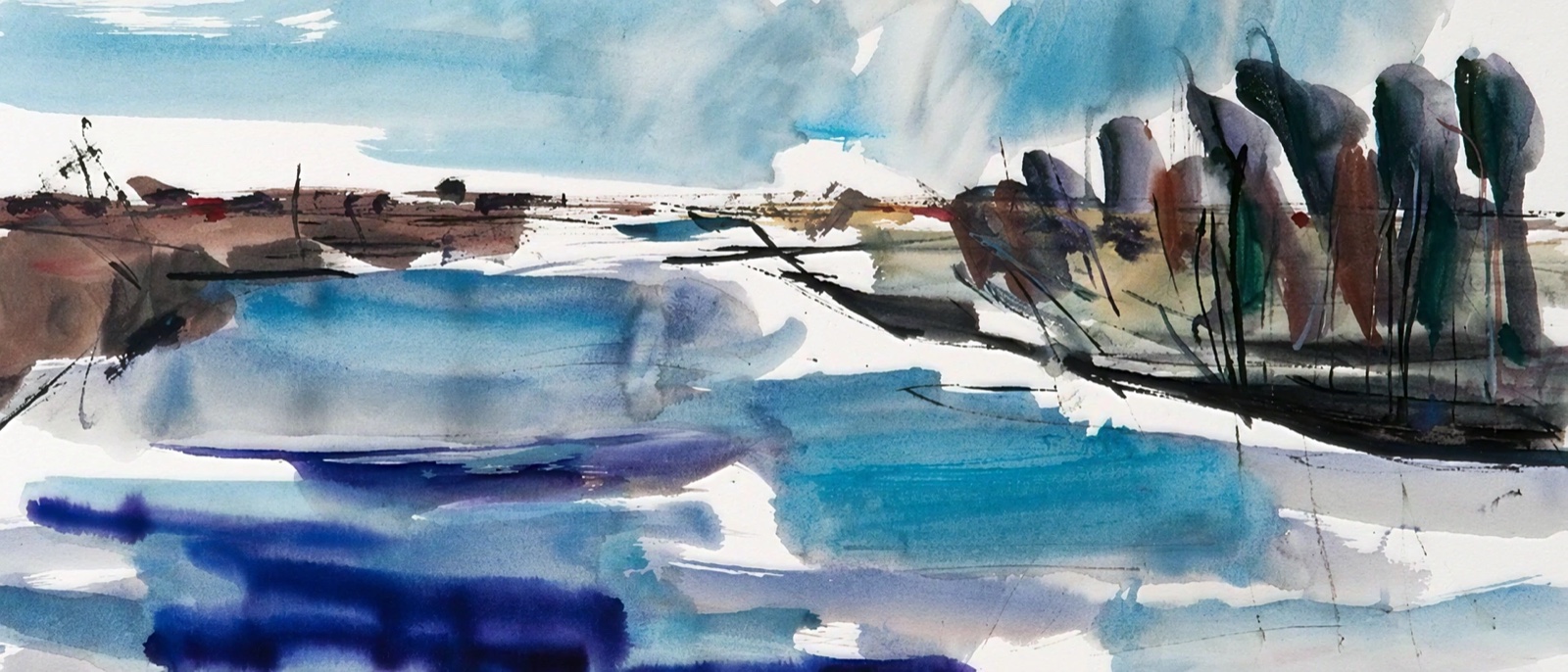 Aquarel van Johan Meeske, 2015.