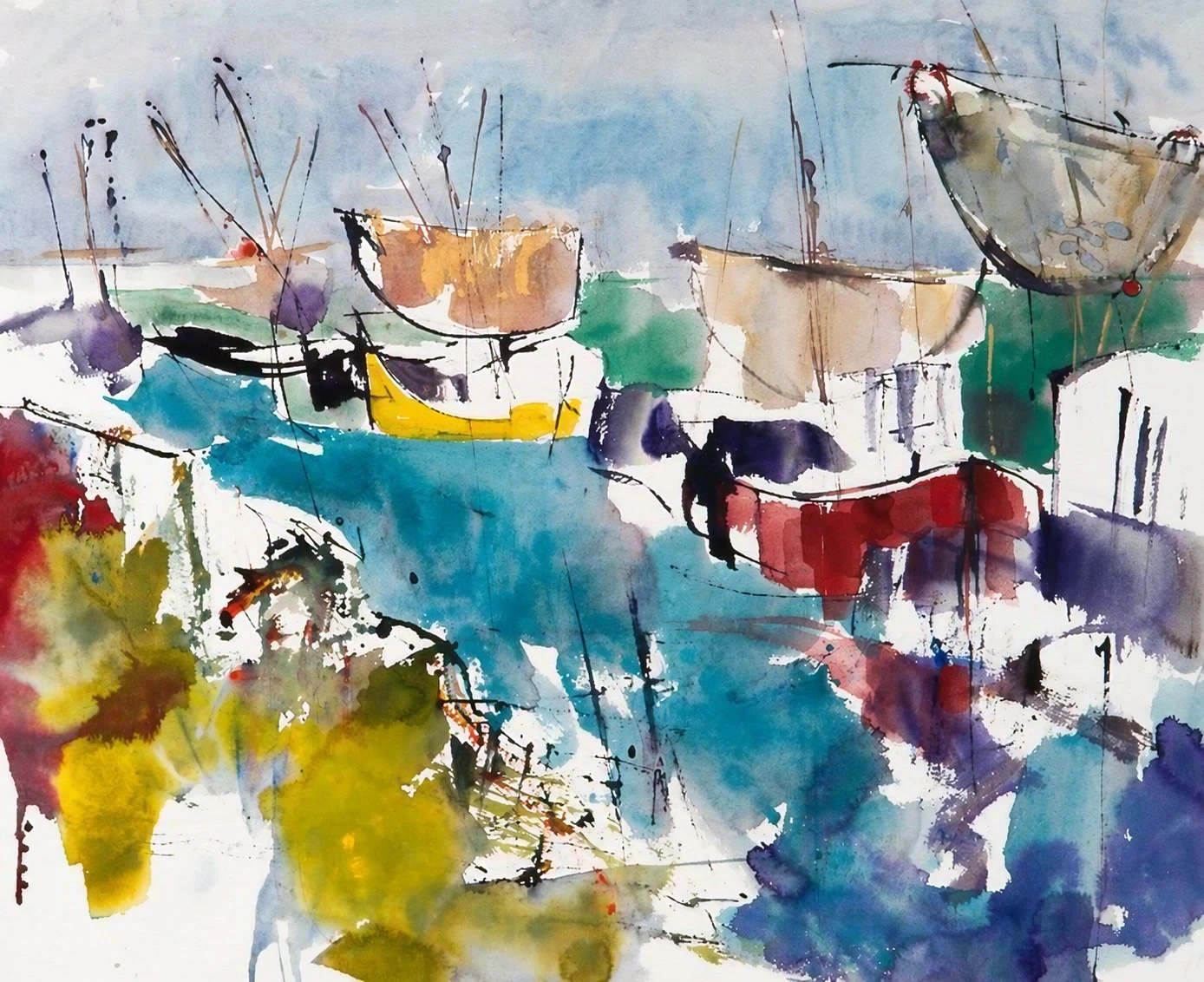 Aquarel van Johan Meeske, 2015.