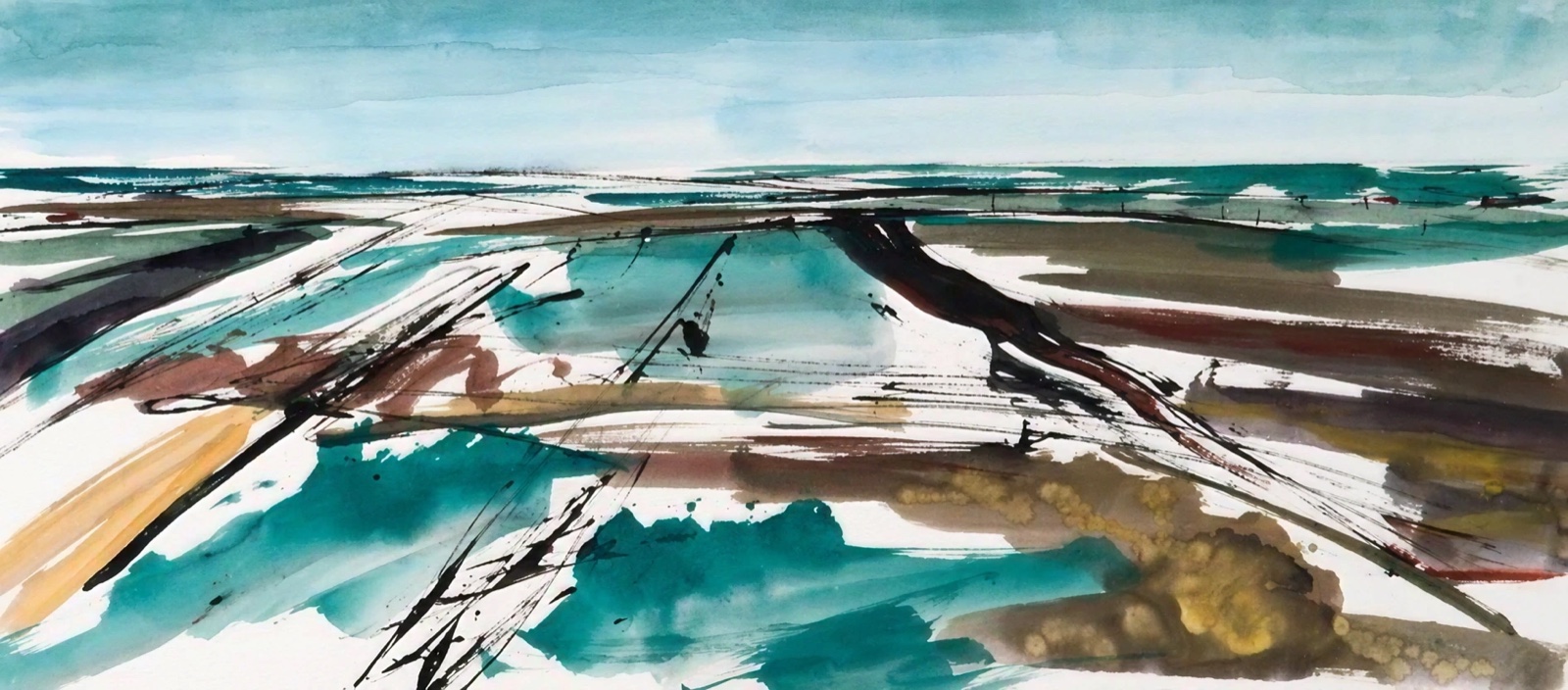 Aquarel van Johan Meeske, 2015.