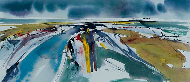 Aquarel van Johan Meeske, 2012.