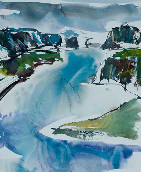 Aquarel van Johan Meeske, 2012.