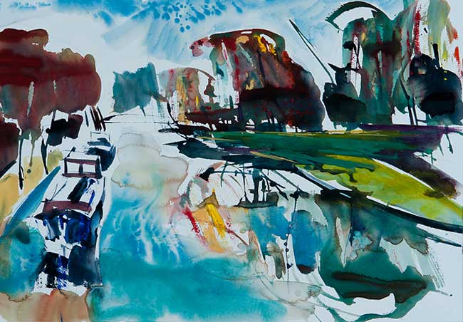 Aquarel van Johan Meeske, 2012.