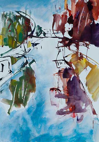 Aquarel van Johan Meeske, 2012.