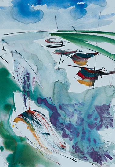 Aquarel van Johan Meeske, 2012.