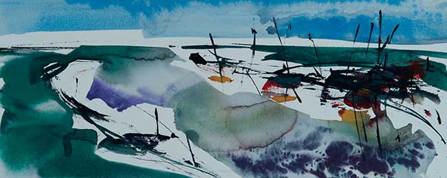 Aquarel van Johan Meeske, 2013.