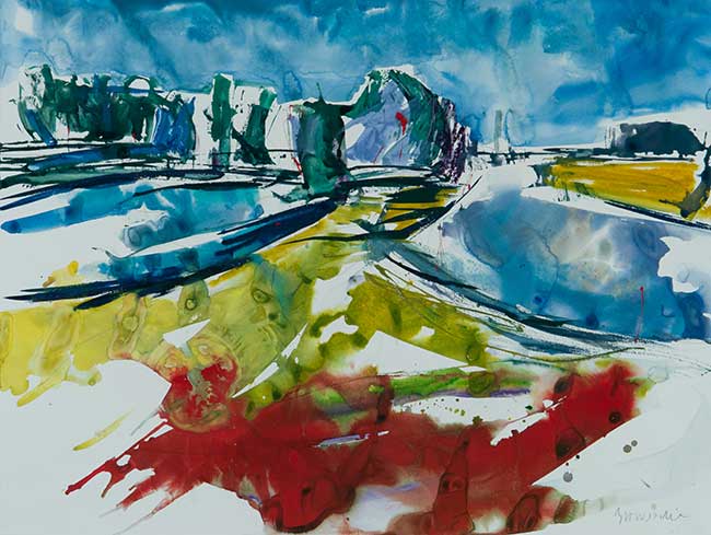Aquarel van Johan Meeske, 2013.