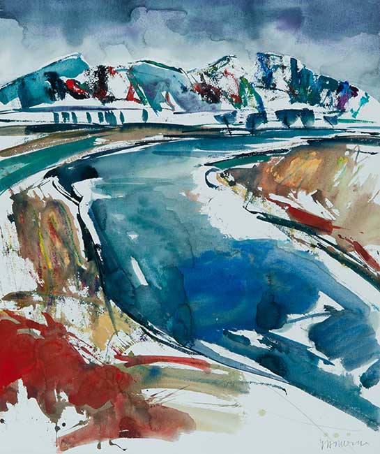 Aquarel van Johan Meeske, 2013.