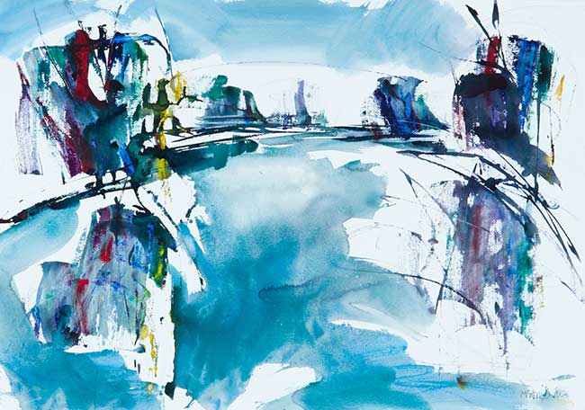 Aquarel van Johan Meeske, 2013.