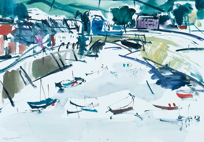 Aquarel van Johan Meeske, 2013.