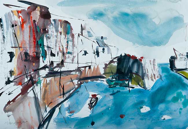 Aquarel van Johan Meeske, 2013.
