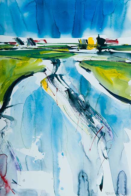 Aquarel van Johan Meeske, 2013.