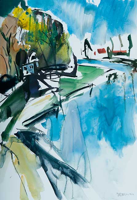 Aquarel van Johan Meeske, 2013.