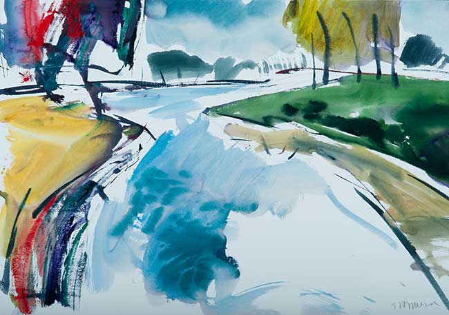 Aquarel van Johan Meeske, 2013.