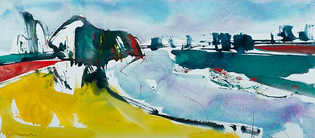 Aquarel van Johan Meeske, 2013.