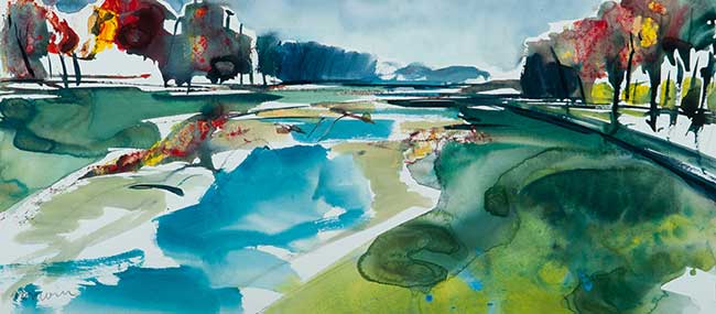 Aquarel van Johan Meeske, 2013.