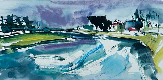 Aquarel van Johan Meeske, 2013.