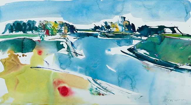 Aquarel van Johan Meeske, 2013.