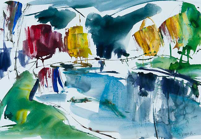Aquarel van Johan Meeske, 2013.