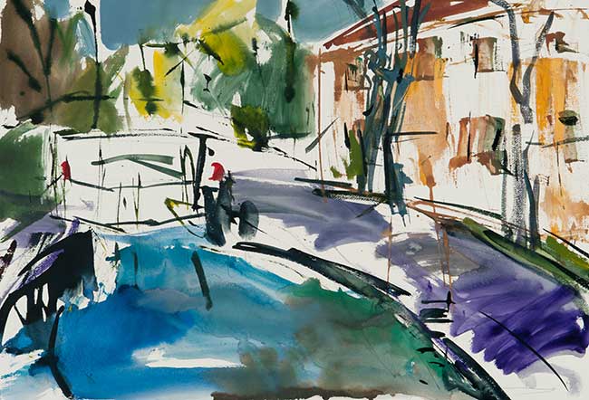 Aquarel van Johan Meeske, 2014.