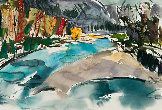 Aquarel van Johan Meeske, 2014.