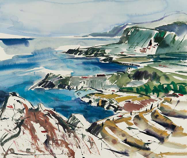Aquarel van Johan Meeske, 2014.
