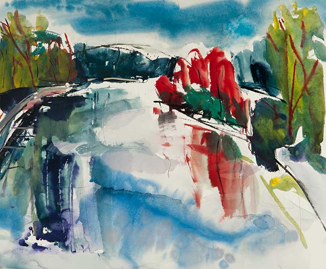 Aquarel van Johan Meeske, 2014.