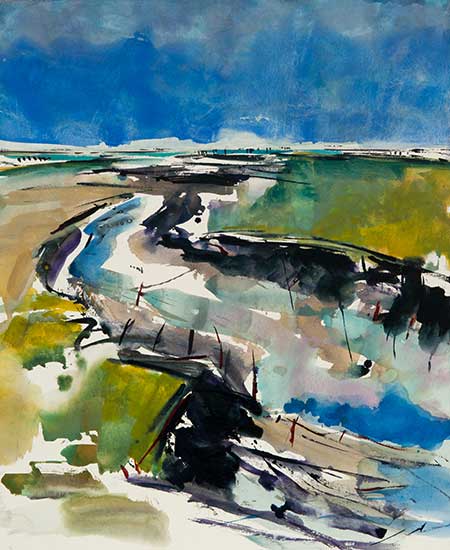 Aquarel van Johan Meeske, 2014.