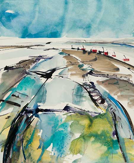 Aquarel van Johan Meeske, 2014.