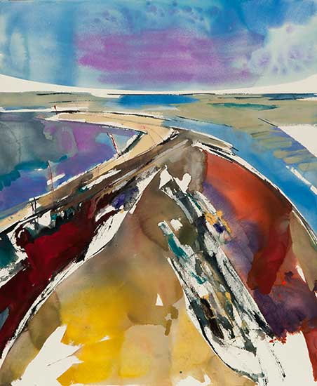 Aquarel van Johan Meeske, 2014.