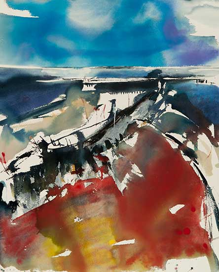 Aquarel van Johan Meeske, 2014.