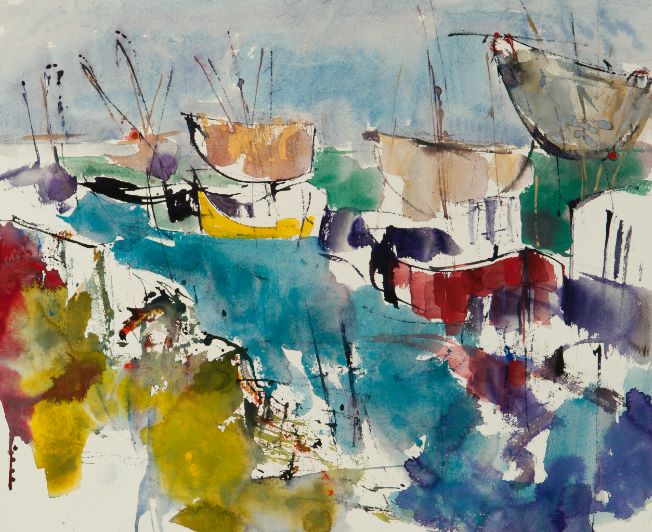 Aquarel van Johan Meeske, 2015.
